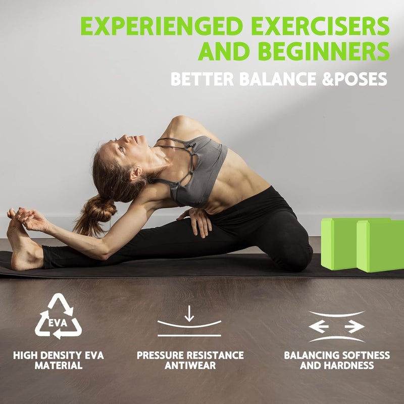 MBKHFLL Yoga Block - Supportive Latex-Free Eva Foam - Soft Non-Slip Surface with Beveled Edges for Yoga, Pilates, Meditation - Yoga Accessories for Stability, Balance, Deepen Stretches - Image 5